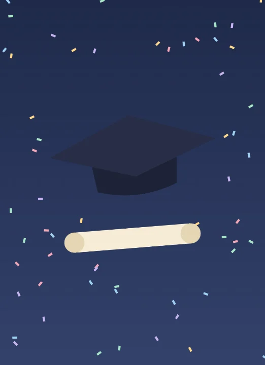 Congrats Grad card design: gold foil on navy card