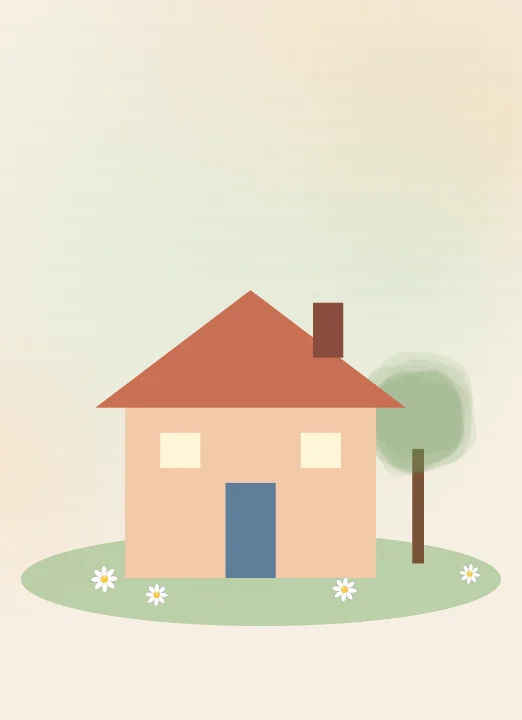 Home Sweet Home card design: copper foil on cream card